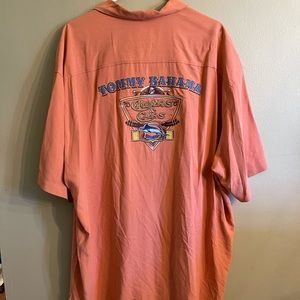 Tommy Bahama Hawaiian embroidered shirt Cigars and Cars XXL men’s